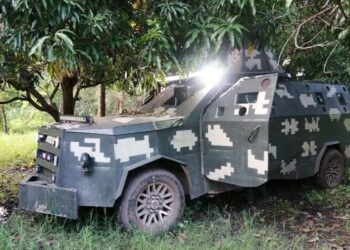 Aseguran camionetas blindadas del CJNG