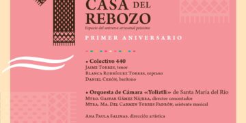 Colectivo 440 en los festejos por el primer aniversario del Museo Casa del Rebozo