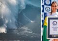 Maya Gabeira surfea la ola más grande del año