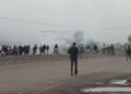 Enfrentamiento entre policías y normalistas de Tiripetío, en Michoacán