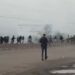Enfrentamiento entre policías y normalistas de Tiripetío, en Michoacán