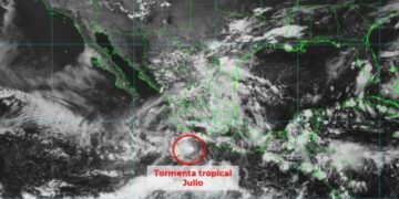 Tormenta tropical Julio se forma al sur de las costas de Guerrero