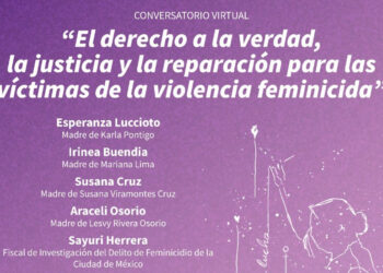 Se convoca a participar en “Jornadas por la memoria, justicia y reparación para víctimas de violencia feminicida”