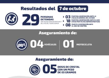 29 detenidos en operativos de seguridad en SLP