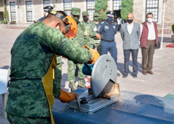 SEDENA realiza destrucción de armas en SLP