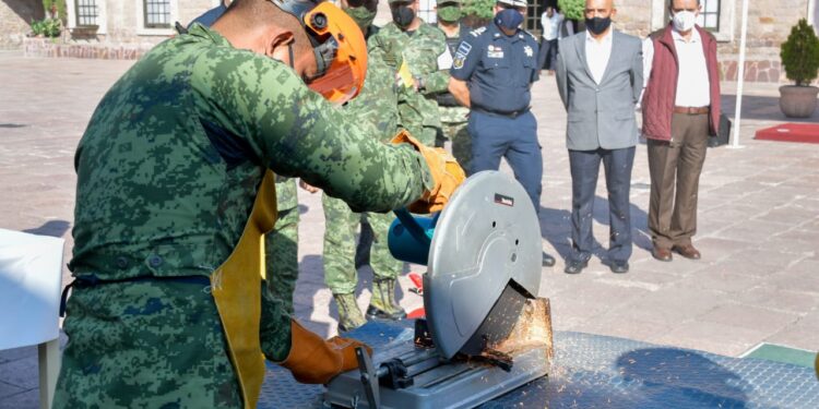 SEDENA realiza destrucción de armas en SLP
