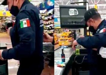 Sorprenden a policía robando en tienda de Nezahualcóyotl