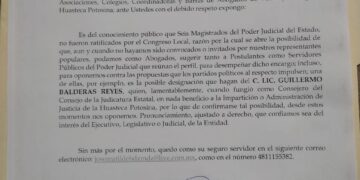 Buscan imponer a Guillermo Balderas en el Poder Judicial, abogados no lo permitirán