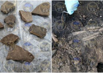 Encuentran restos óseos y vasijas de origen prehispánico en Valle de Santiago, Gto
