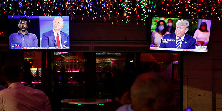 Duelo Trump-Biden a distancia, fue por televisión