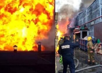 Se incendia fábrica de veladoras en Cuautitlán Izcalli