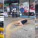Mujer furiosa porque le piden ponerse cubrebocas escupe en la cara a un joven, termina tirada en la calle