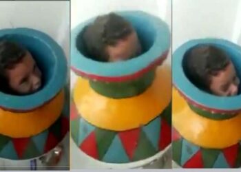 Niño queda atrapado en un jarrón por travieso; así lo salvaron