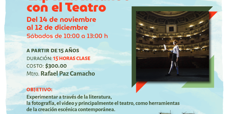 Experimentando con el teatro, próximo taller virtual de teatro en el IPBA
