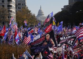 Trump deleita a seguidores durante protesta de apoyo