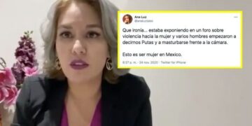 Hombres se masturban en foro de violencia contra mujeres