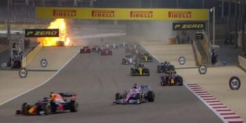 Romain Grosjean sufre espeluznante accidente en el GP de Bahrein