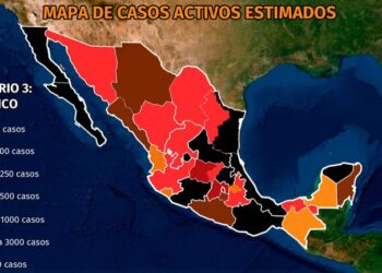 Mapa del covid-19 en México, 13 de diciembre