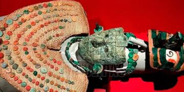 Identifican materiales de la máscara de la Reina Roja de Palenque