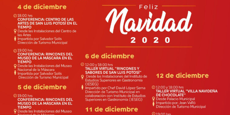 Se invita a disfrutar agenda digital decembrina