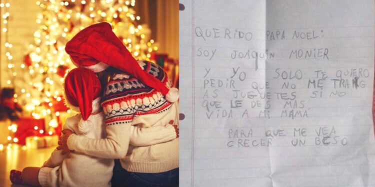 “Quiero que le des vida a mi mamá”: niño le pide a Santa por su mamá con cáncer
