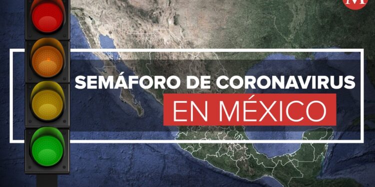 ¿Qué estados están en semáforo de covid-19 rojo, naranja, amarillo y verde?