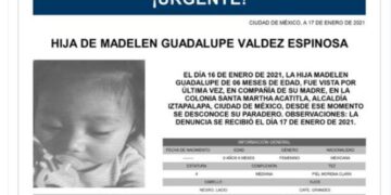 Activan Alerta Amber para localizar a bebé de seis meses de edad