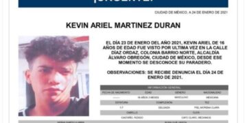 Activan Alerta Amber para localizar a Kevin Ariel Martínez Durán