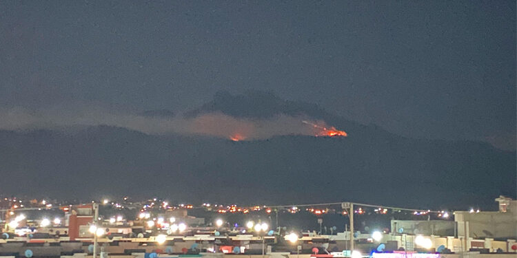 Incendio en el volcán Iztaccihuatl