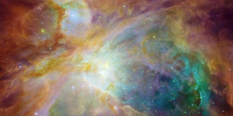 NASA registra estrellas de Orión como arco iris de puntos esparcidos