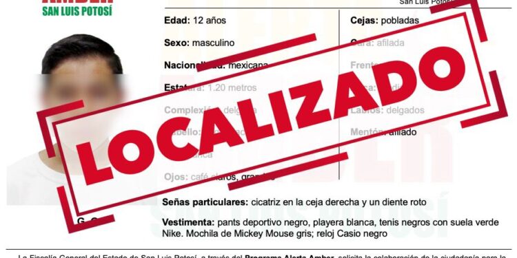 Localizan a menor de edad extraviado en la colonia Industrial Mexicana