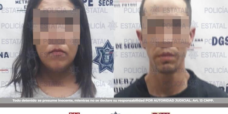 Pareja fue detenida con 27 dosis de cristal y un arma