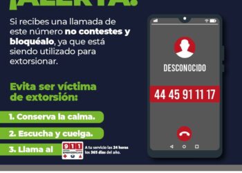 Seguridad Pública alerta sobre teléfono utilizado para extorsionar