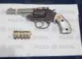 Aseguran un arma de fuego en funeral
