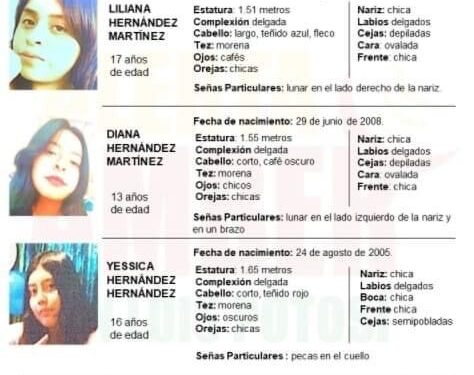 Familiares de 3 adolescentes desaparecidas en Tamazunchale, piden apoyo para su localización