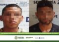 Capturan a sujetos con un arma larga y droga