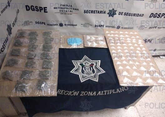 Detienen a sujeto con más de 10 dosis de droga