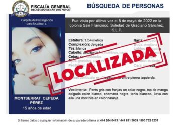 FGE localizó a una adolescente con ficha de búsqueda en Soledad