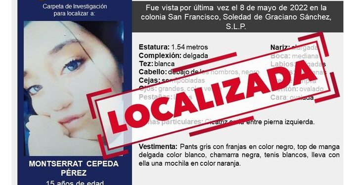 FGE localizó a una adolescente con ficha de búsqueda en Soledad