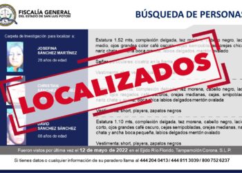 Localizan a mujer y a sus dos hijos sanos y salvos