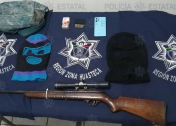 Policías Estatales arrestaron a hombres con armas de fuego en la Huasteca