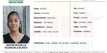 Fiscalía activa alerta Amber para encontrar a menor de 13 años