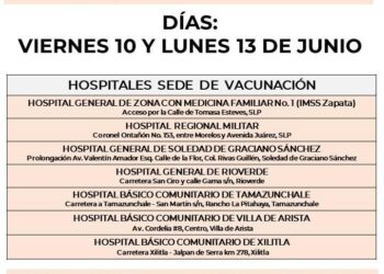 Intensifican campañas de vacunación contra Covid-19 en SLP