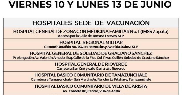Intensifican campañas de vacunación contra Covid-19 en SLP