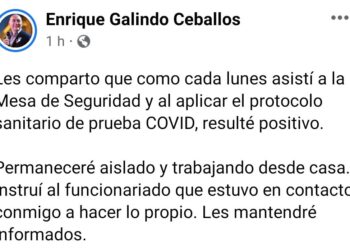 Enrique Galindo da positivo a Covid-19