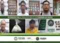Cinco hombres fueron detenidos por posesión de droga en diferentes puntos de la ciudad