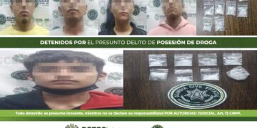 Cinco personas fueron detenidas por posesión de droga en varios puntos de la ciudad