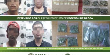 Detienen a cuatro personas por posesión de droga; a dos de ellos en Residencial del Bosque