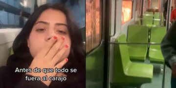¡Sustazo! Joven registra corto circuito en el Metro desde el vagón