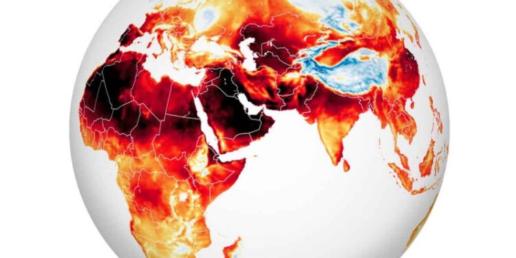 ¡La Tierra esta ardiendo!;  la NASA reveló impactante mapa de la ola de calor que azota el planeta